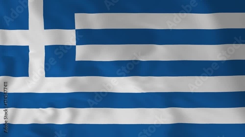 Animation waving flag of Greece	
