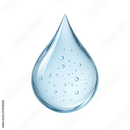 Refreshing water droplet with pure hydration feel