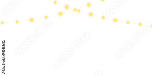 Glowing Festoon Illumination PNG Holiday Light Garland Transparent Background