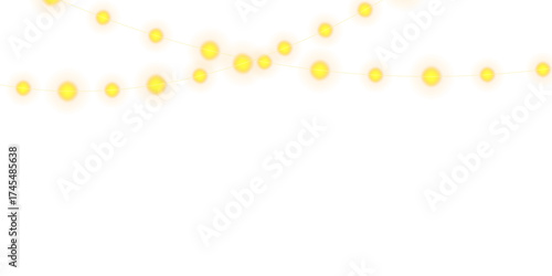 Glowing Festoon Illumination PNG Holiday Light Garland Transparent Background