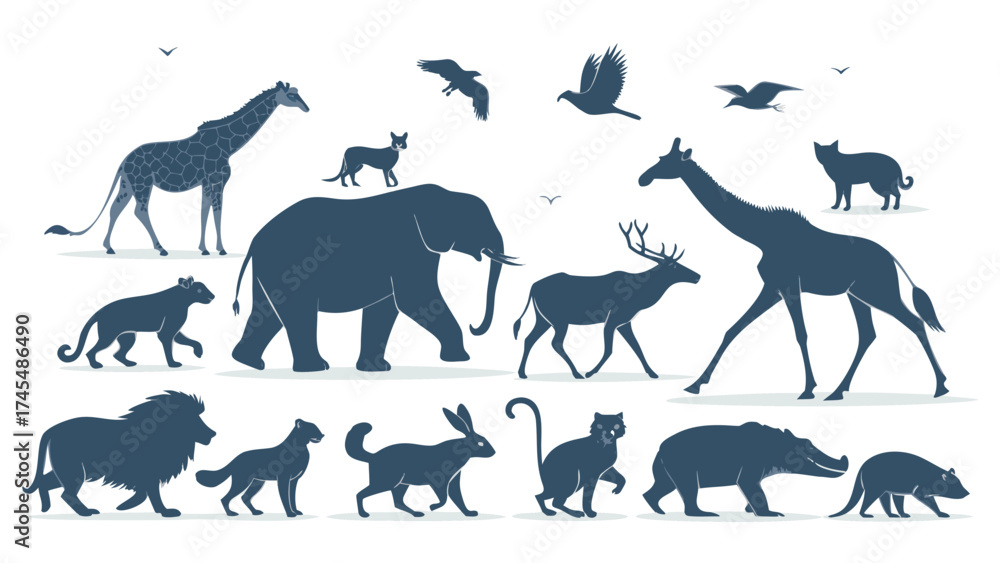 Fototapeta premium animals silhouettes