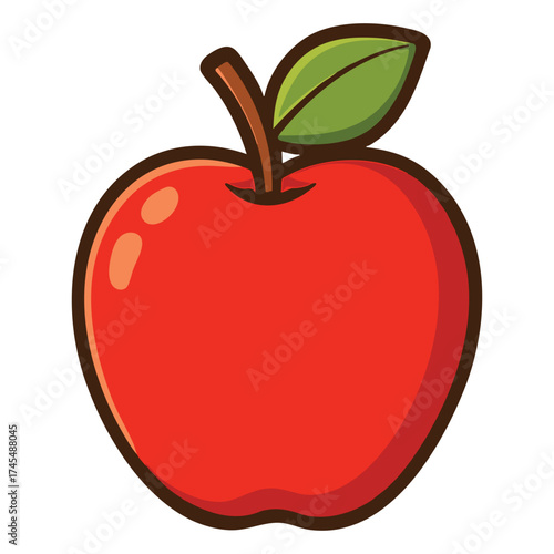 Red Color Vector Apple