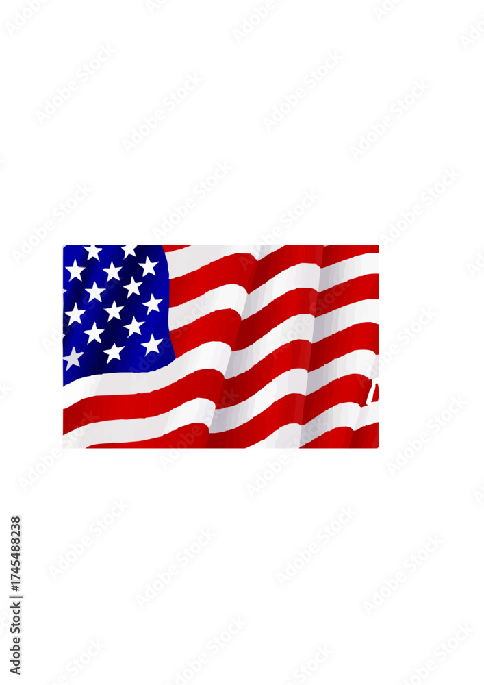 Fototapeta premium United States Flag.ai