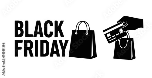 Vibrant black friday sale announcement with colorful graphics and bold typography