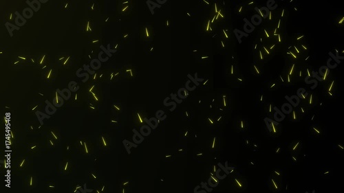 Yellow Glowing Particles Background with Bright Motion Effects and Vibrant Lights, Perfect for Creative Projects and Artistic Designs