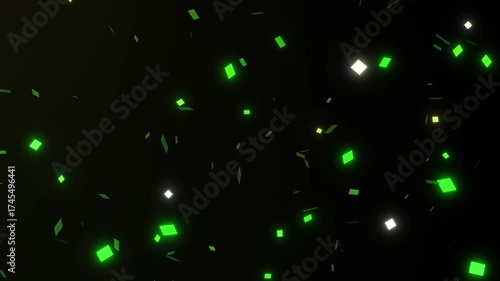 Abstract Background Animation with Glowing Particles and Bright Colorful Lights, Ideal for Creative Visual Designs and Digital Media Projects