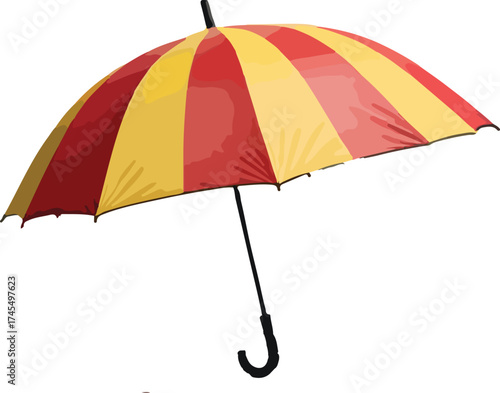 red and yellow umbrella