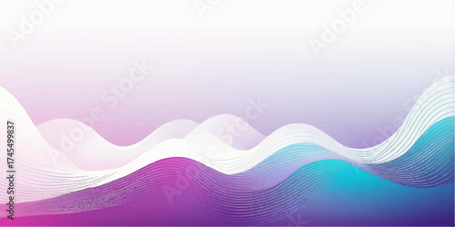 Abstract blue wave background illustration, vector design of ocean water curves with light and motion pattern