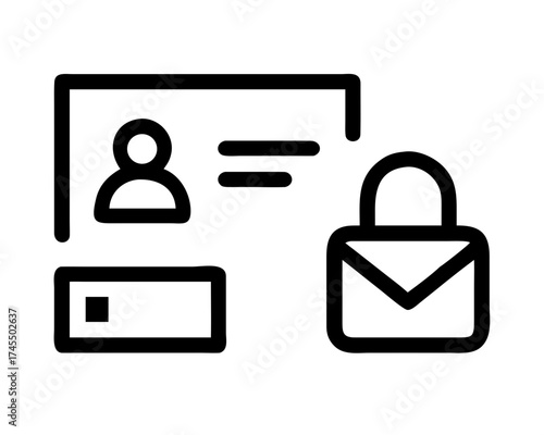 Secure personal profile with padlock for data protection