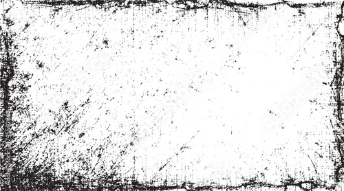 Dirty or dust film grain speck grit grunge overlay on white background grain noise Speckle grain dot white dot line grunge texture dust noise black and white texture vector. Distressed overlay texture