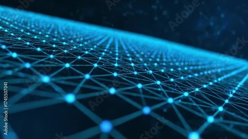 Wallpaper Mural Abstract Interconnected Network Grid, Modern Tech Connection Visualization Torontodigital.ca