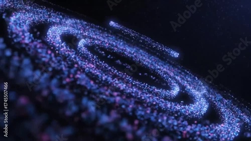 Wallpaper Mural Cosmic Swirl, Dazzling Particles Illuminate a Captivating Galaxy Animation Torontodigital.ca