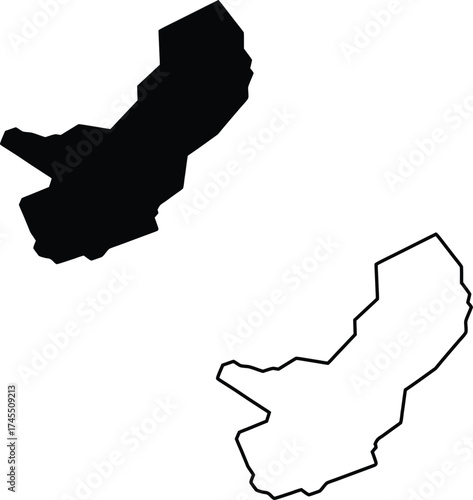 The country of Chad is clearly displayed as a bold black silhouette and a precise geographical outline