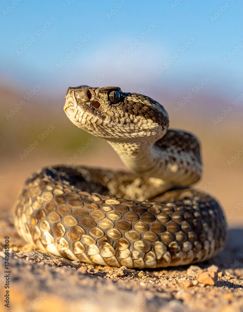 Fototapeta premium Close-up of a coiled snake