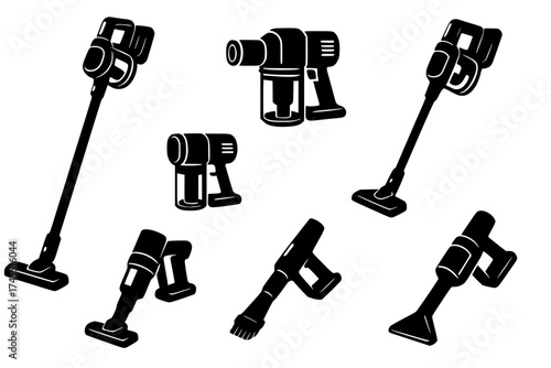 Set of vectors of cordless vacuum cleaner
