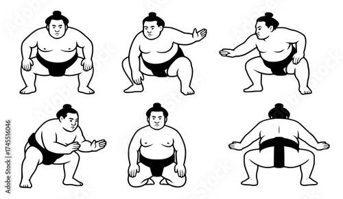 Six vectors of sumo wrestler