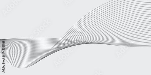 Aesthetic modern Abstract vector background with black wavy lines. EPS10