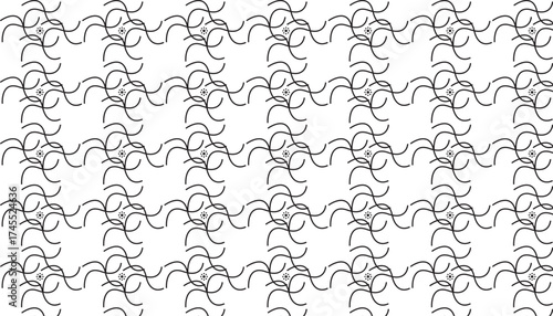 Organic shape art deco seamless pattern design
