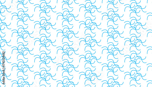 Organic shape art deco seamless pattern design
