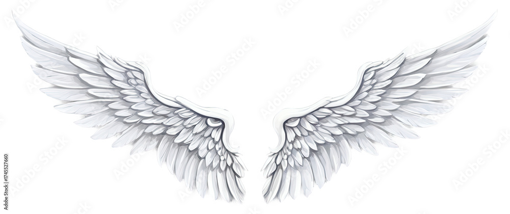 Fototapeta premium angel wings isolated majestic bird feathers classical style
