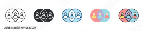 Assimilation Icon Set Multiple Style Collection