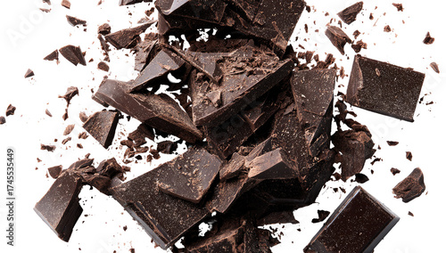 Dark chocolate chunks explode