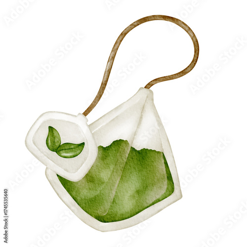 Watercolor tea sachet⁠