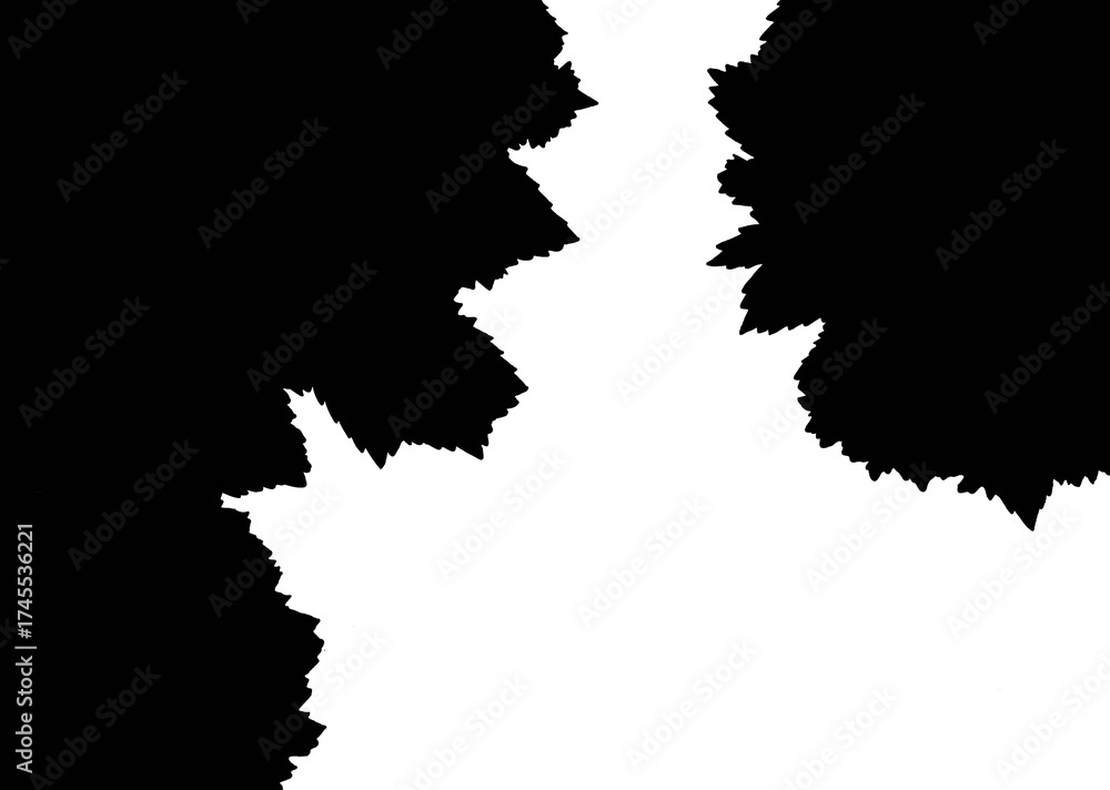 Obraz premium Silhouette de végétation