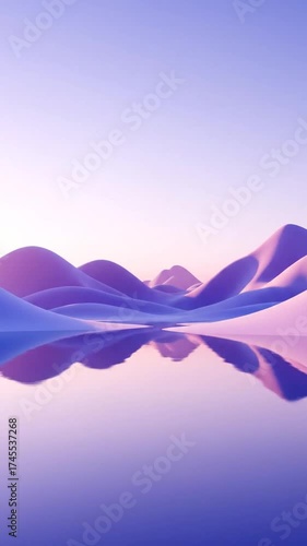 紫の砂丘と水面が織りなす穏やかな風景