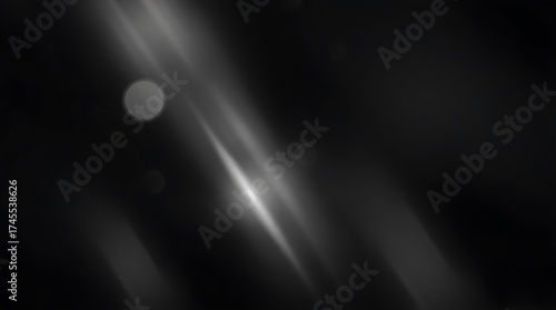 Elegant Radiant Light Beam with Glitter Sparkles — Abstract Futuristic Glow in Dark Silver Atmosphere
