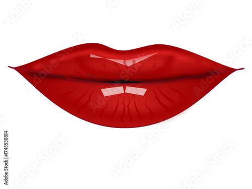 red lips isolated