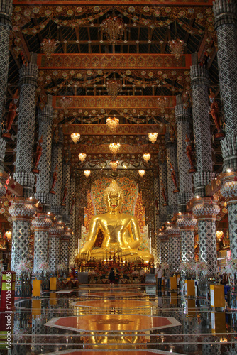 Inside the church in Wat Sridonmoon, Chiang Mai Province, Northern Thailand.