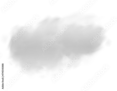 Realistic white cloud or smoke. White fog or smoke on transparent background. PNG image
