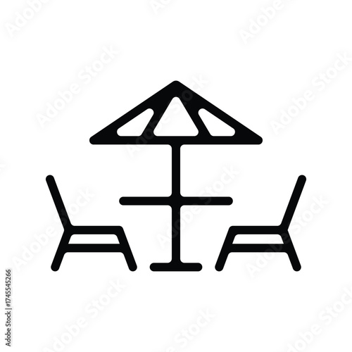 garden terrace icon vector logo design concept idea