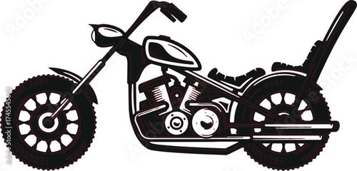 A very stylish and awesome motorcycle illustration with perfect outlines