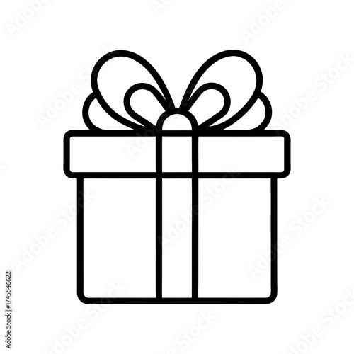 outline vector illustration of a wrapped christmas vector art