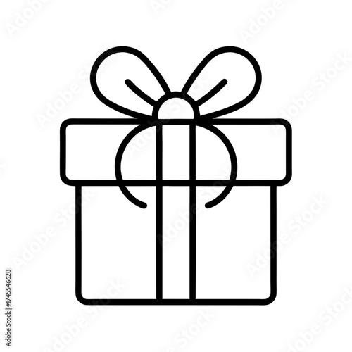 outline vector illustration of a wrapped christmas vector art