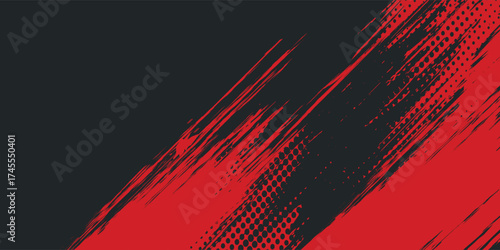 Background, contrast red and black color abstract template for business design. Technology style. You can use it for advertising, sports posters, templates, business presentations. Vector illustration