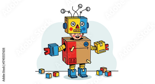 Cardboard Robot Costume A Creative and Fun DIY Project.