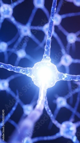 Neural Network Firing Electrical Impulse in Brain Activity Concept for AI and Neuroscience