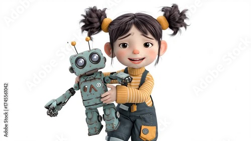 cartoon girl full body shot