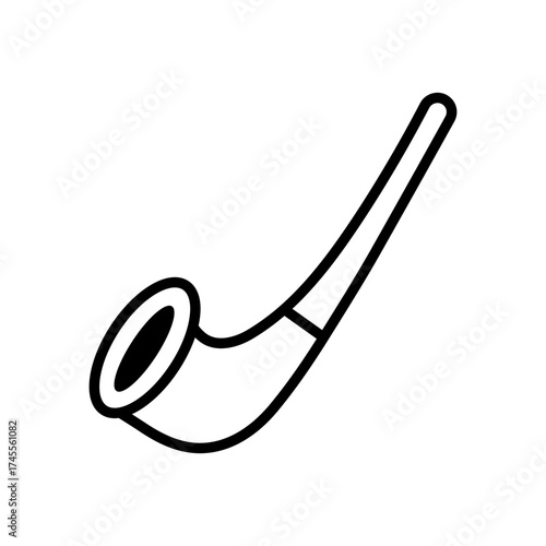 Illustration of a smoking pipe, a classic symbol