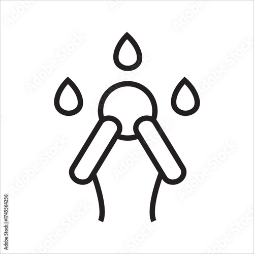 Crying Stick Icon Cry Sad Depress Depression Emotion