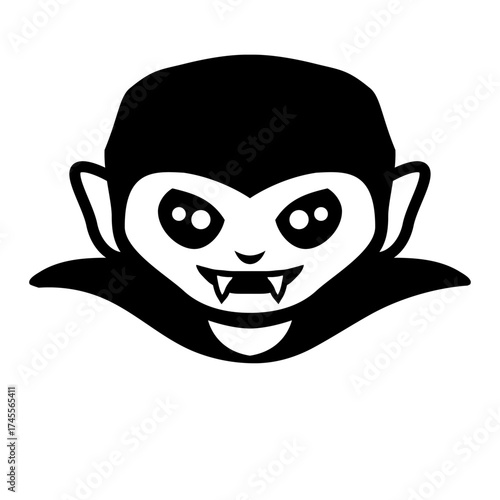 Evil Vampire Character Cool Grin Funny Halloween Smiling 