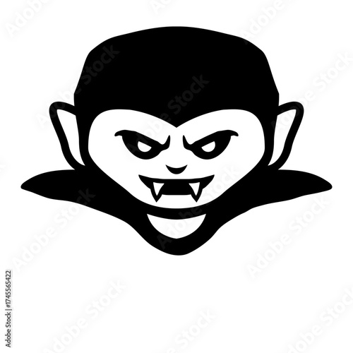Evil Vampire Character Cool Grin Funny Halloween Smiling 
