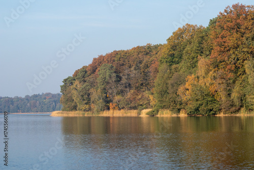 Goreckie lake near Poznan in autumn day