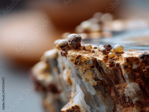 Close-up of a rock surface ...