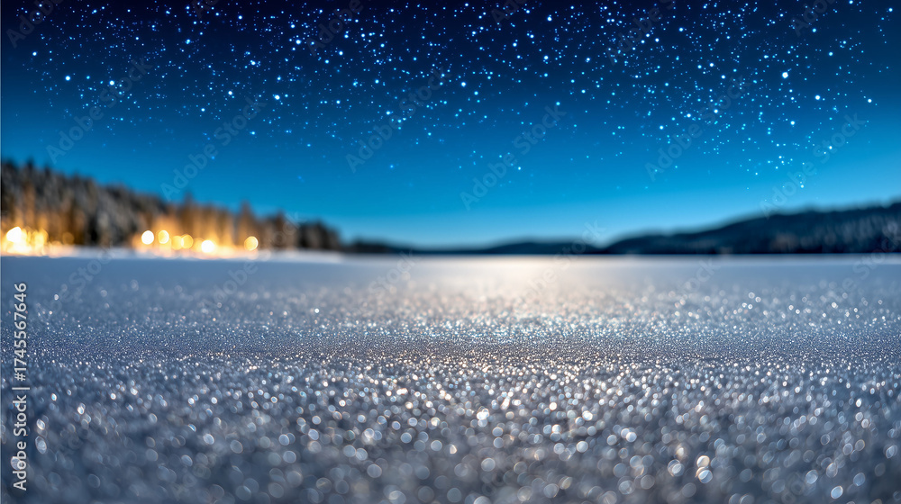 Naklejka premium Frozen water in crystalline style in blue colors representing winter