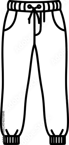 Pants Outline Icon Vector