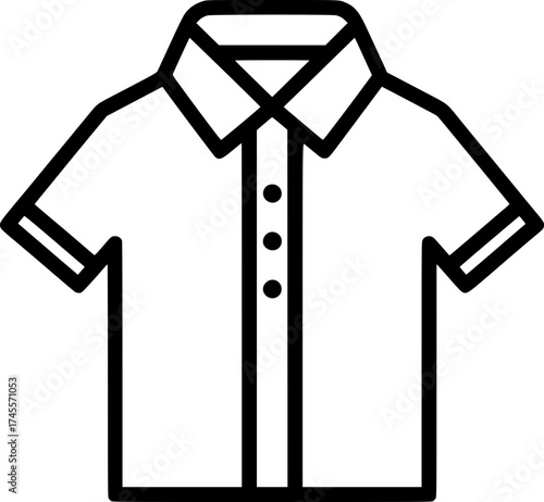 Short Sleeve Shirt Outline Icon